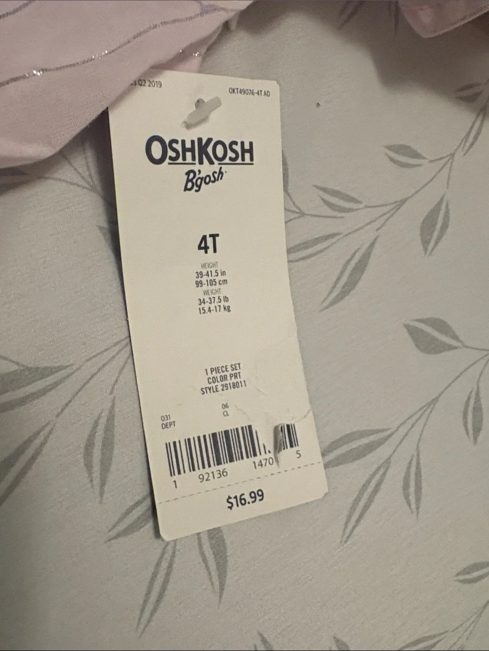 OshKosh B'gosh Lavender Dress with Yellow Floral Accents